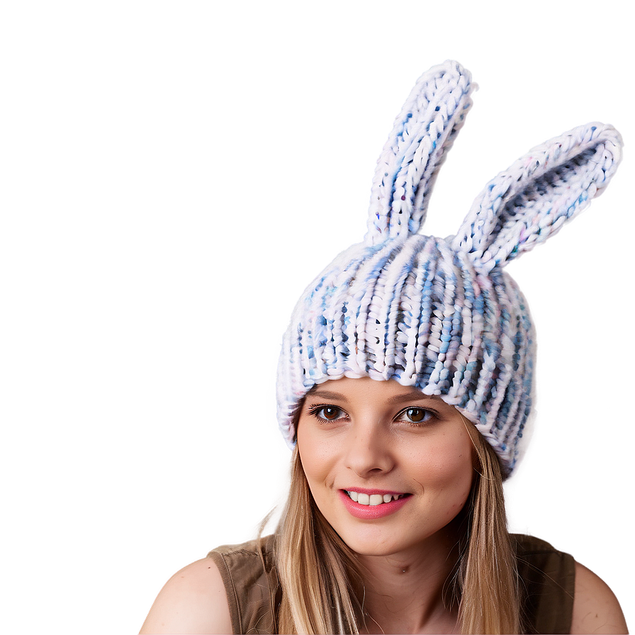 Knitted Bunny Hat Cozy Png Rhc PNG image