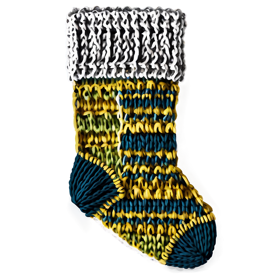 Knitted Christmas Stocking Png 06132024 PNG image