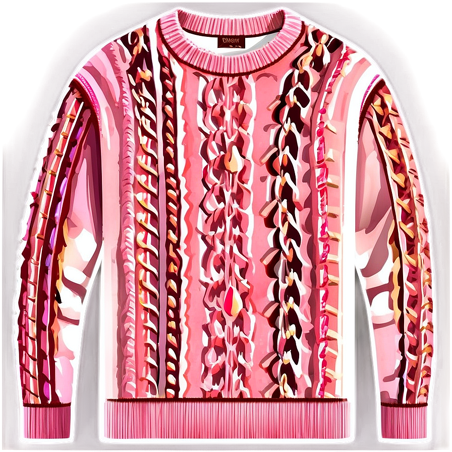 Knitted Pink Sweater Png 06292024 PNG image