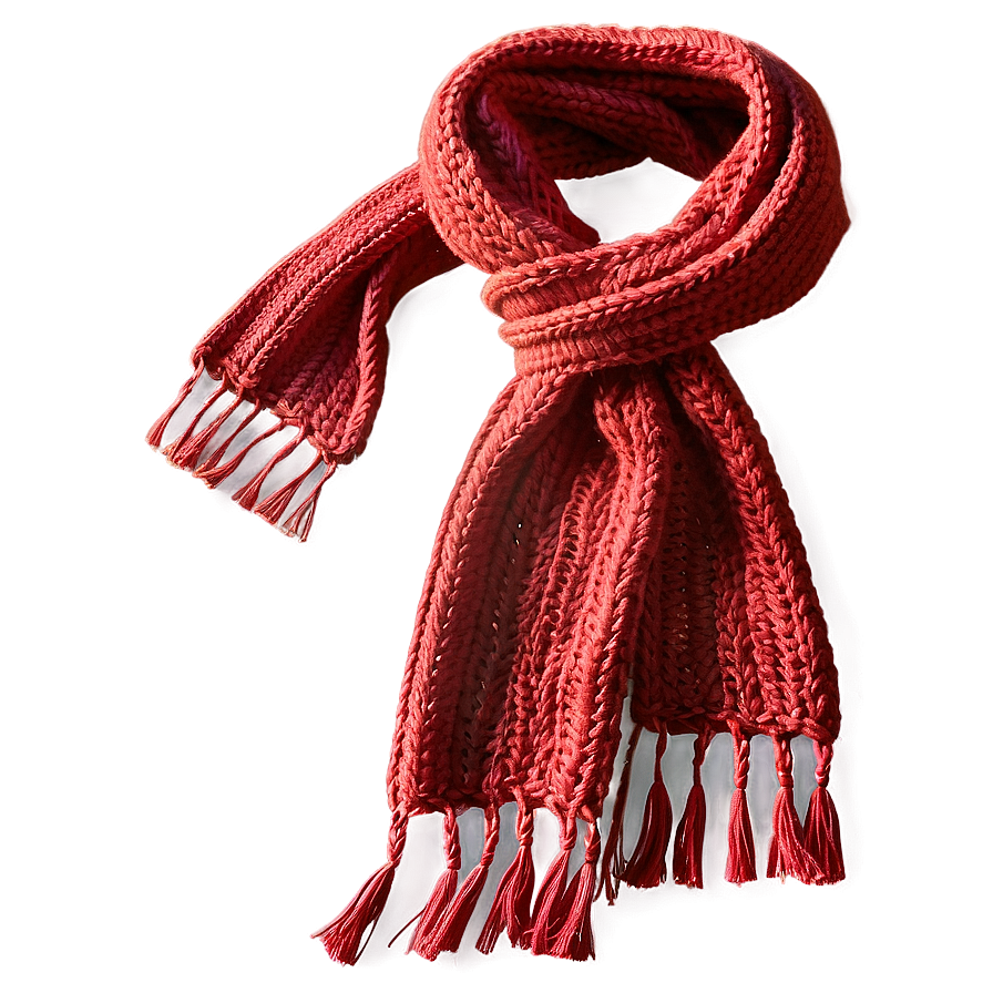 Knitted Red Scarf Png 06252024 PNG image