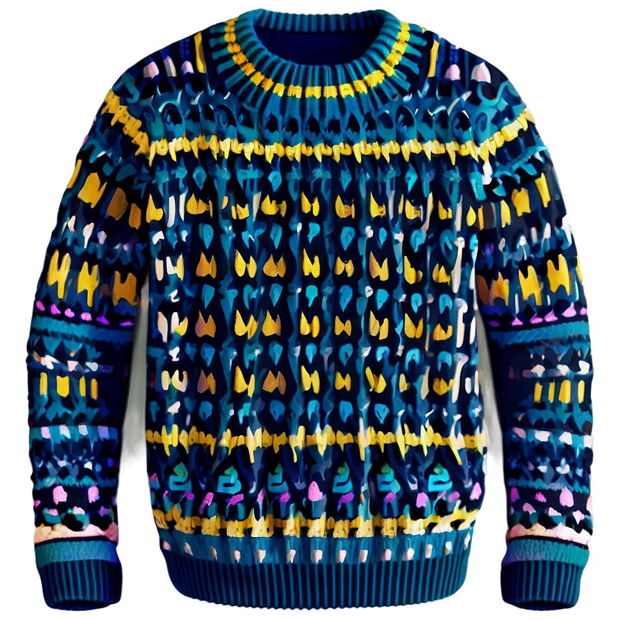 Knitted Sweater Design Png 06292024 PNG image