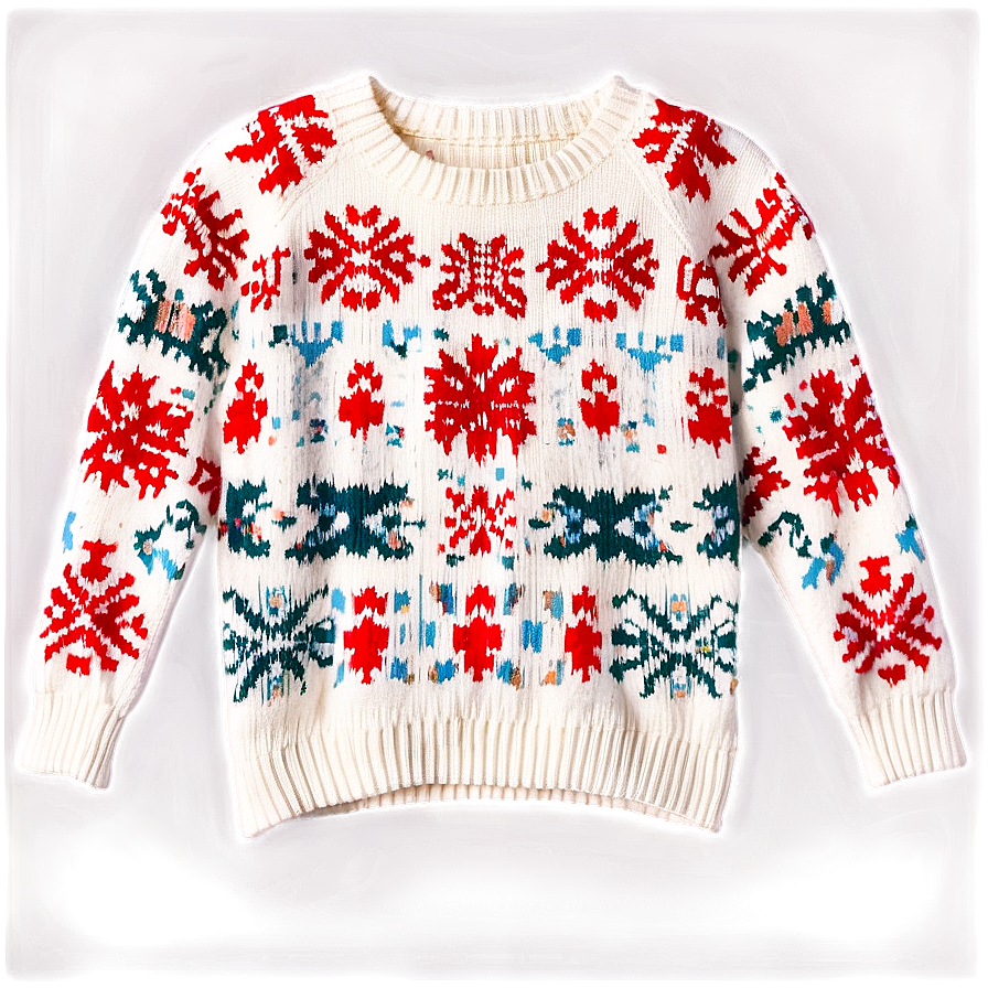 Knitted Winter Sweater Pattern Png Iuu PNG image