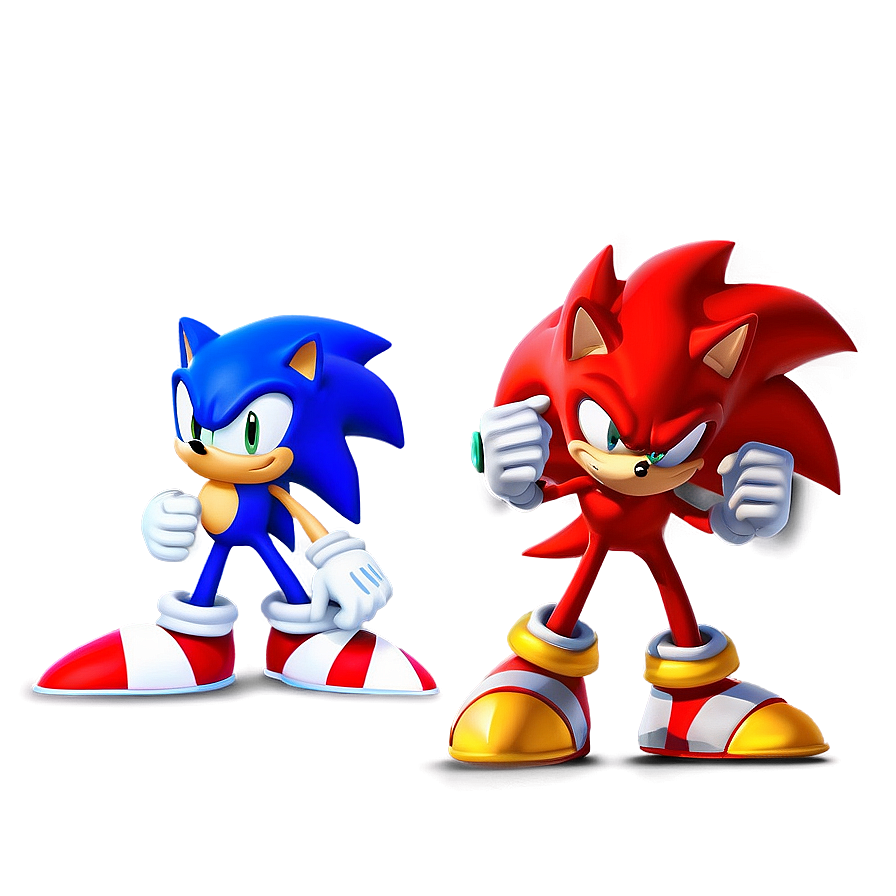 Knuckles And Sonic Team Up Png 04292024 PNG image