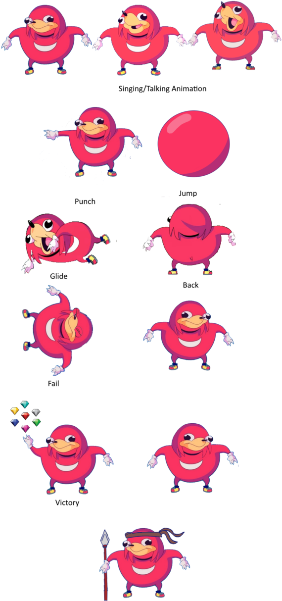 Knuckles_ Character_ Animations PNG image