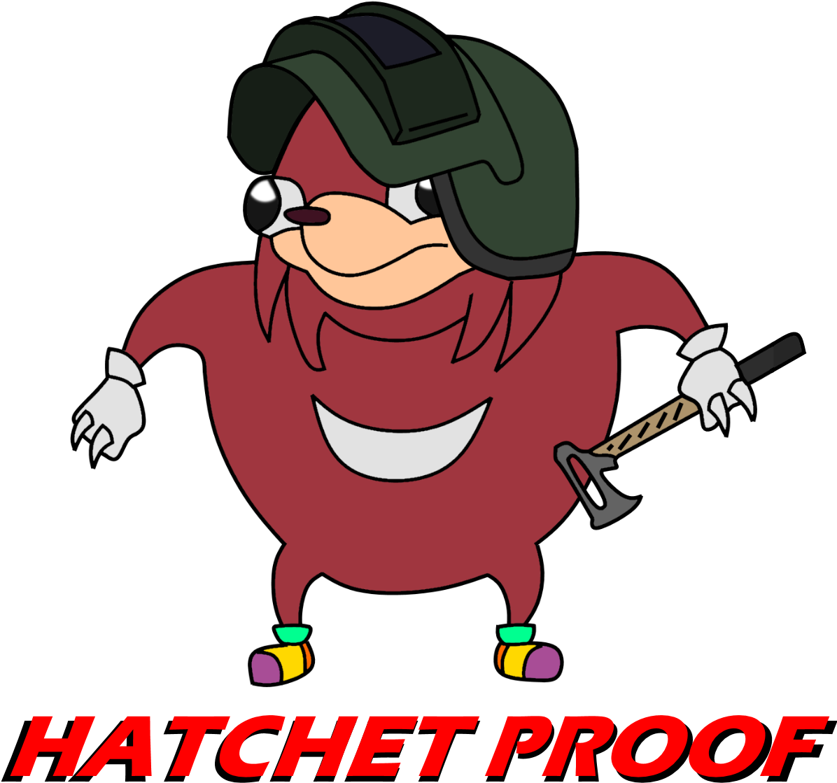 Knuckles Hatchet Proof Character PNG image