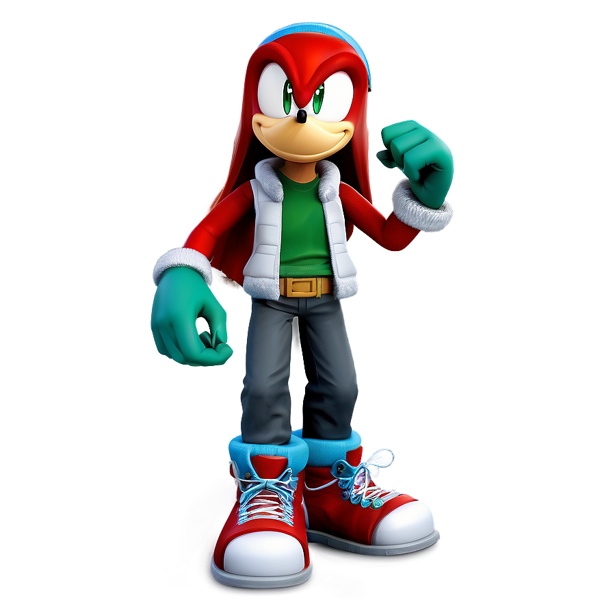 Knuckles In Winter Outfit Png 05232024 PNG image