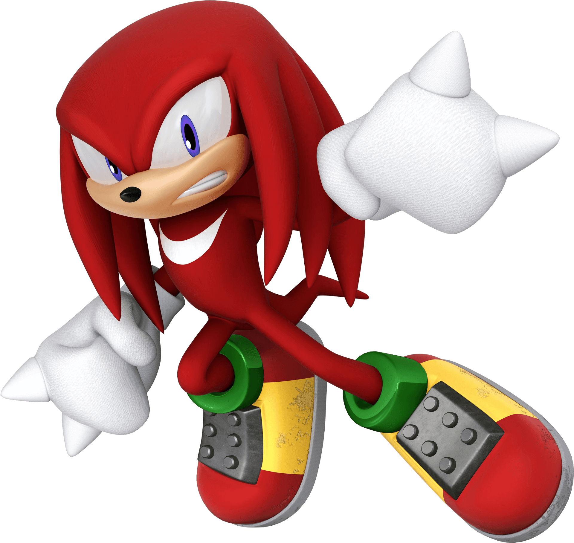 Knuckles The Echidna Action Pose PNG image