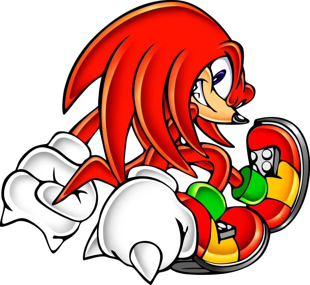 Knuckles The Echidna Character Art PNG image