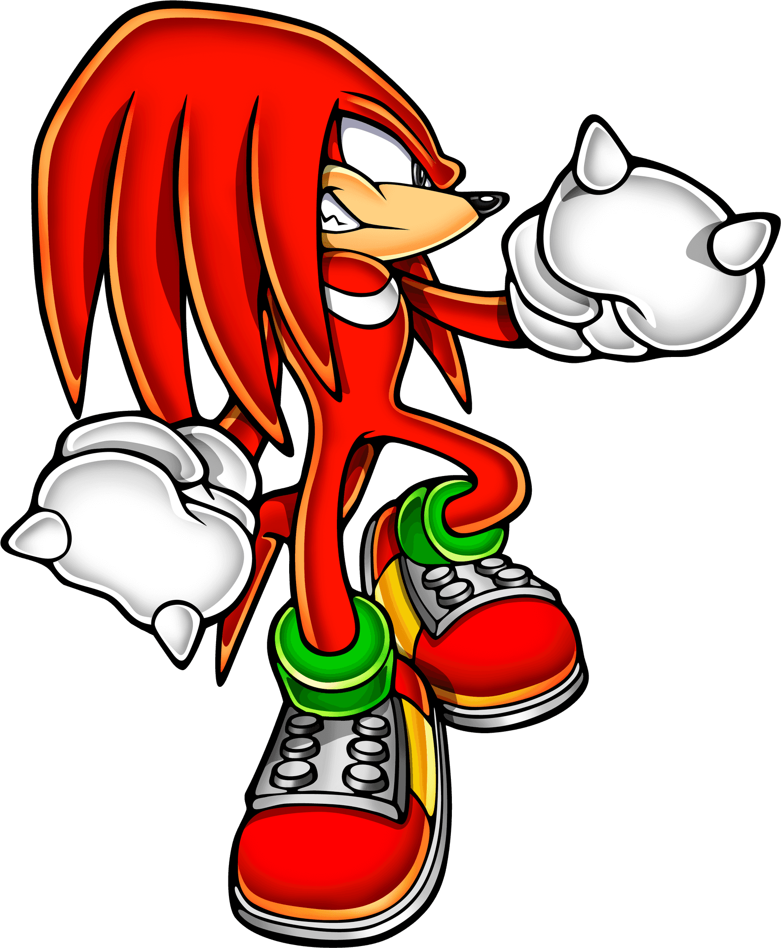 Knuckles The Echidna Pose PNG image