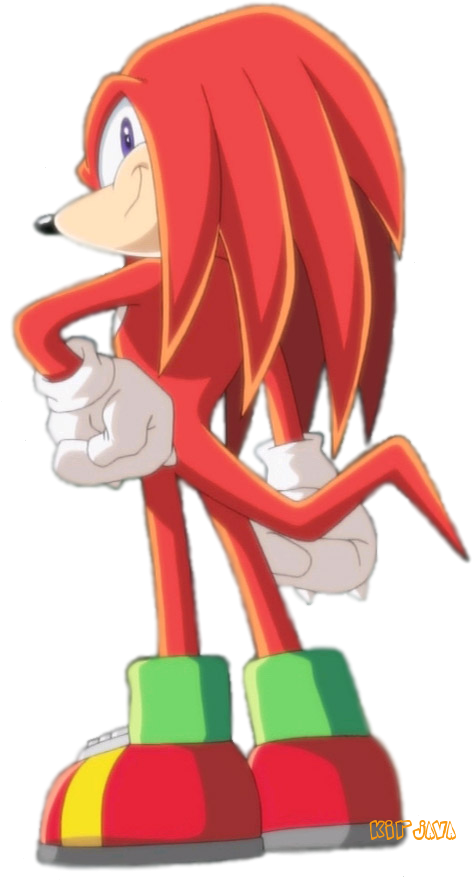 Knuckles The Echidna Standing PNG image