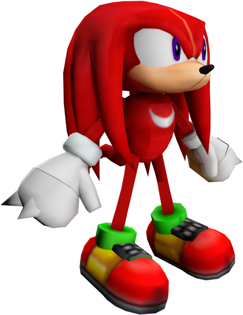 Knuckles The Echidna3 D Model PNG image