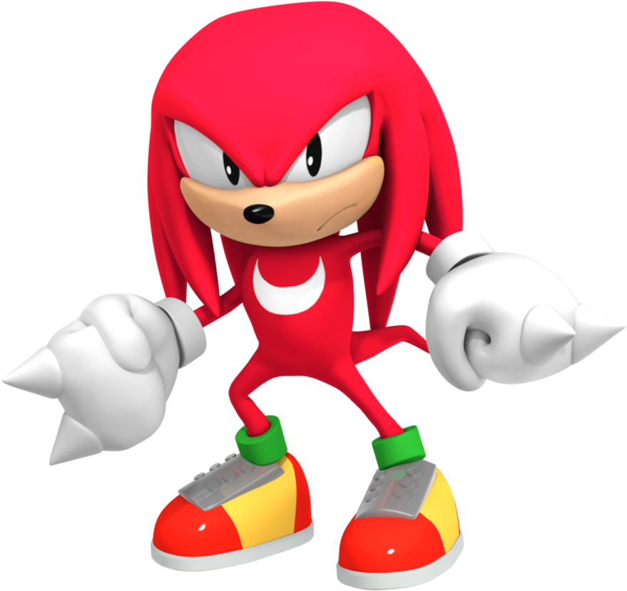 Knuckles The Echidna3 D Render PNG image