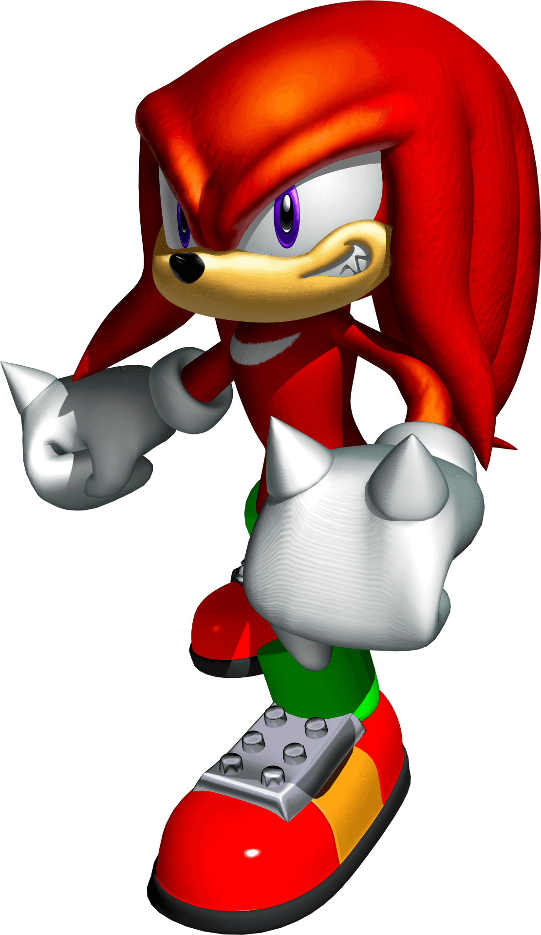 Knuckles The Echidna3 D Render PNG image