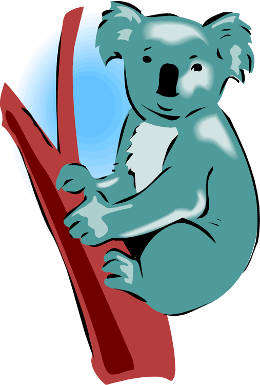 Koala Clingingto Checkmark PNG image