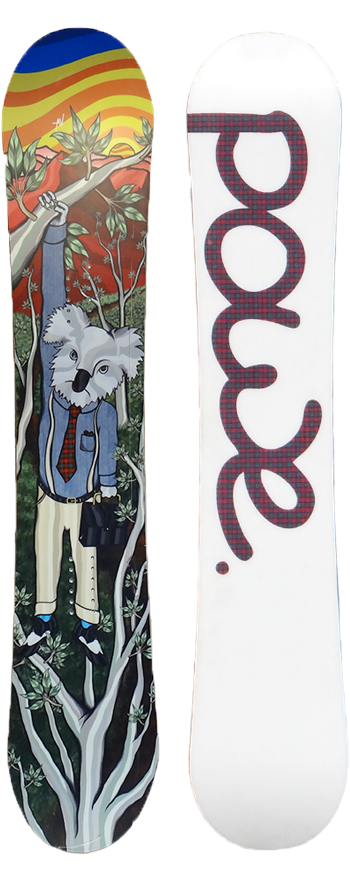 Koala Snowboard Design PNG image