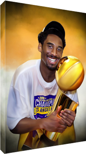 Kobe Bryant Championship Trophy Celebration PNG image