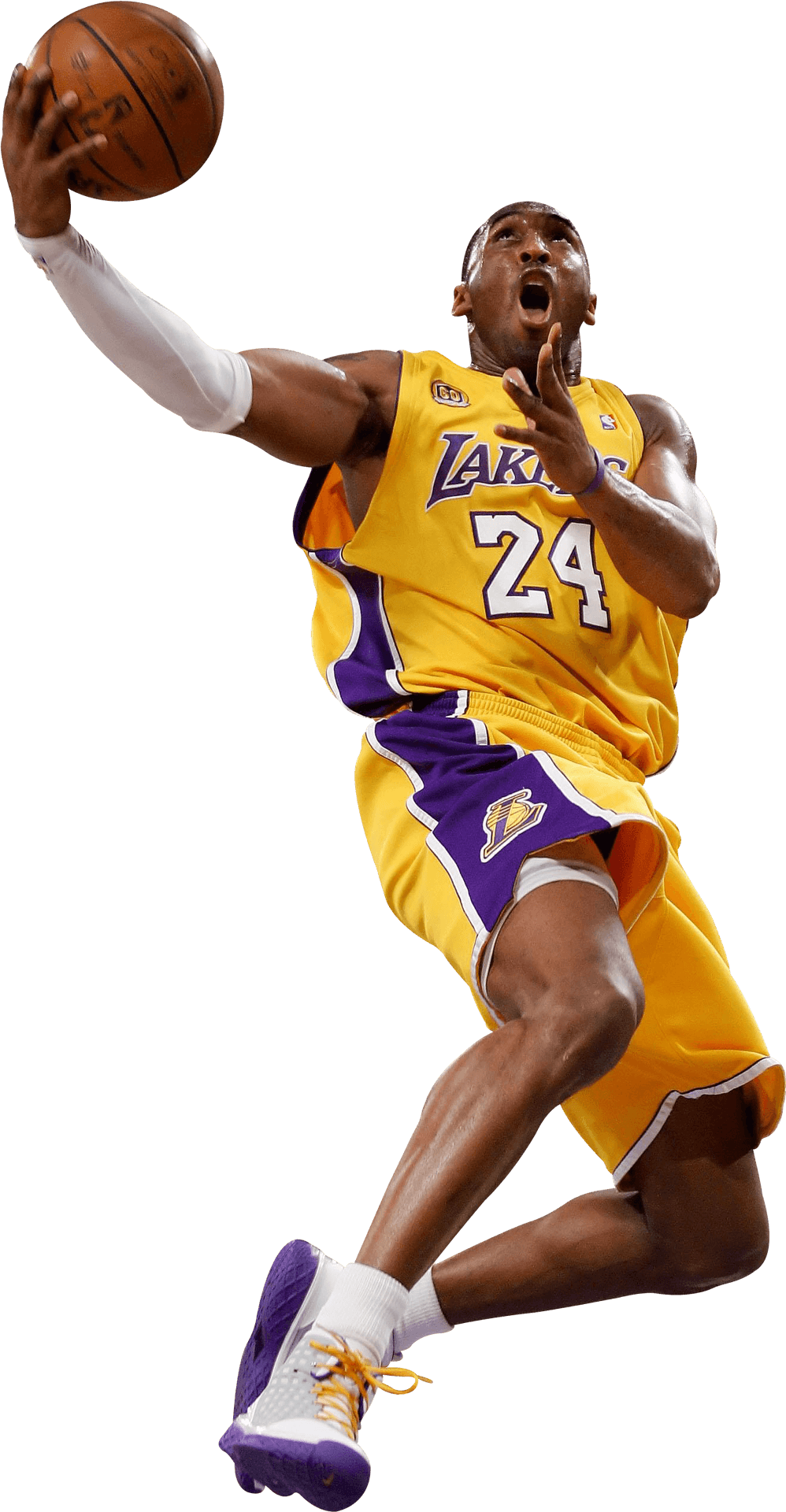 Kobe Bryant Lakers Action Shot PNG image