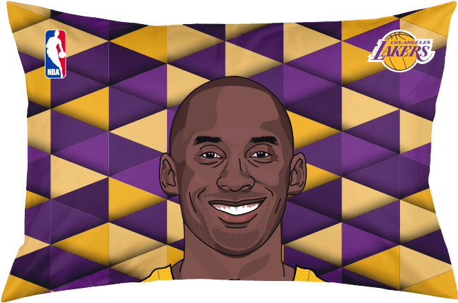 Kobe Bryant Lakers Cushion Design PNG image