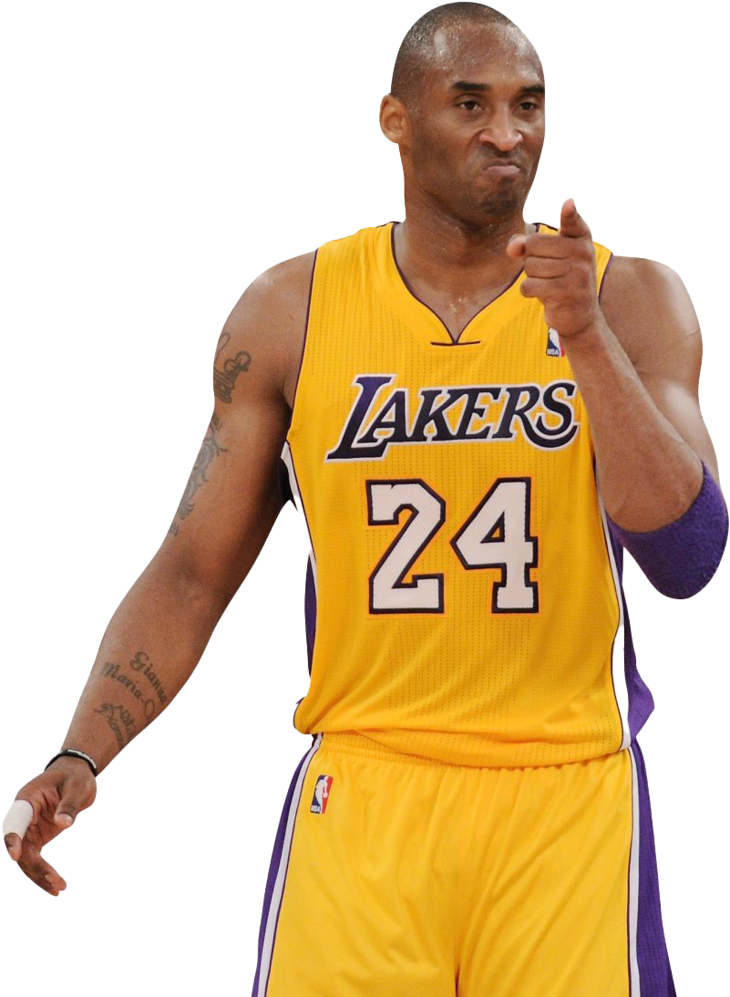 Kobe Bryant Lakers24 Gesture PNG image