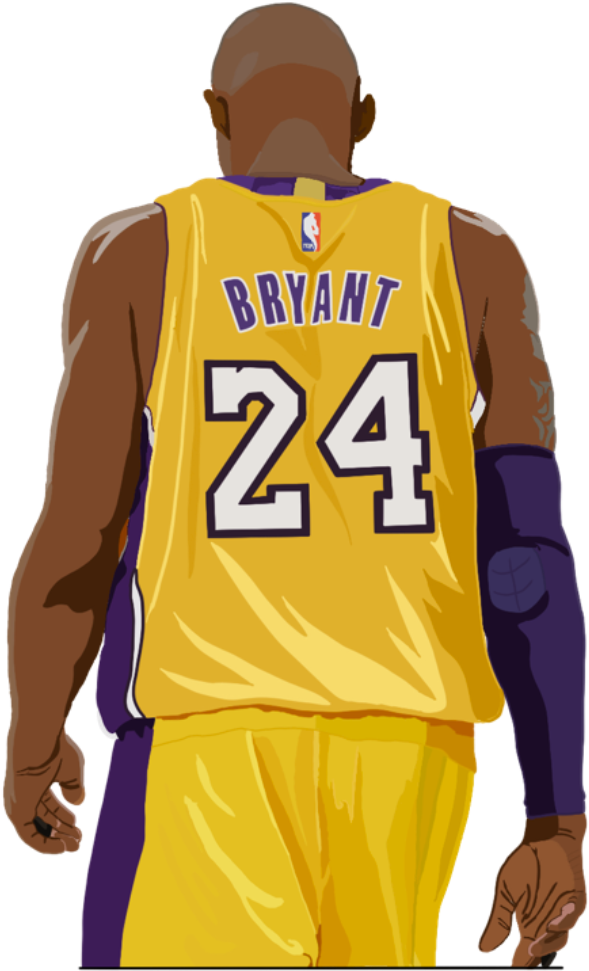 Kobe Bryant24 Lakers Jersey Illustration PNG image