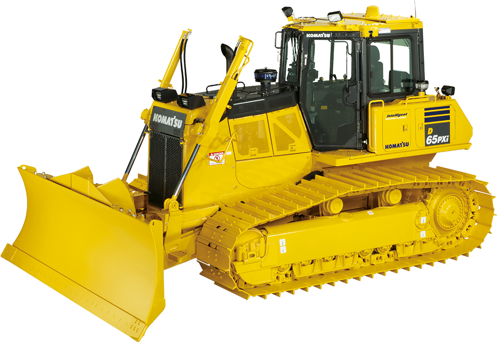 Komatsu D65 P X I Yellow Bulldozer PNG image