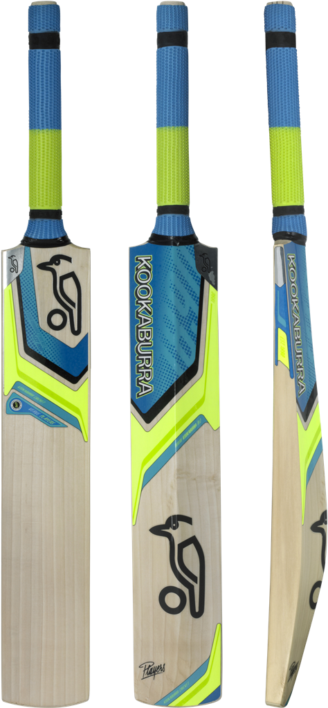 Kookaburra Cricket Bat Three Views PNG image