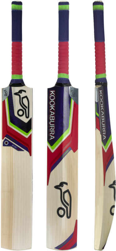 Kookaburra Cricket Bat Three Views PNG image