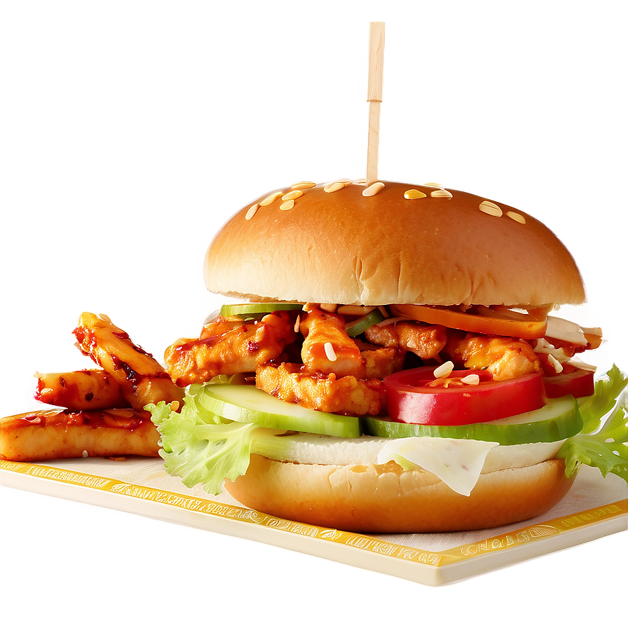 Korean Bbq Chicken Sandwich Png Uyj97 PNG image