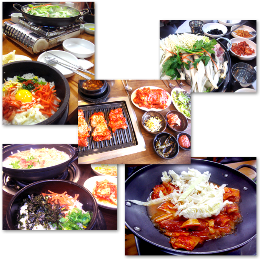 Korean Cuisine Collage PNG image