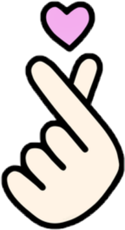 Korean Finger Heart Sticker.png PNG image