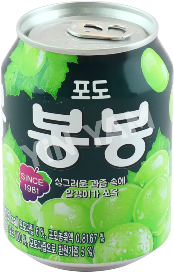 Korean Grape Flavored Drink Can1981 PNG image