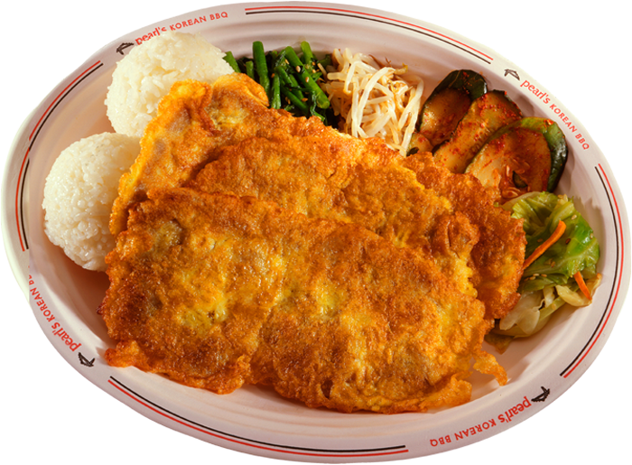 Korean Pork Cutlet Meal PNG image