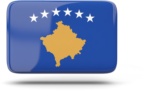 Kosovo Flag Button Graphic PNG image