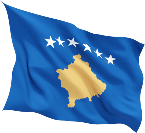 Kosovo Flag Waving PNG image