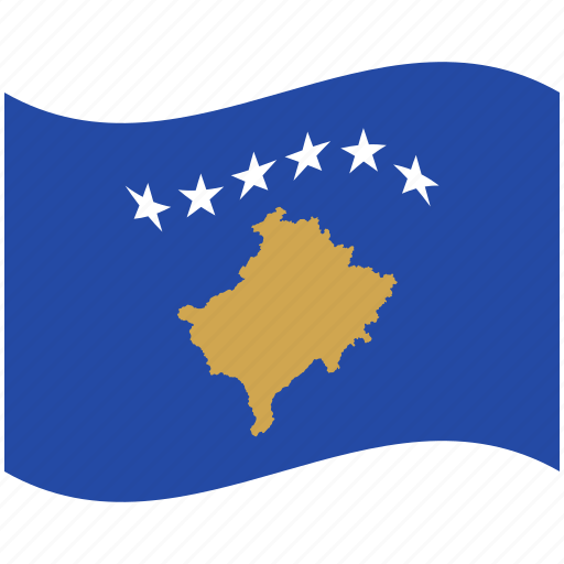 Kosovo Flag Waving PNG image