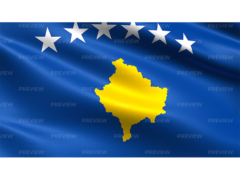 Kosovo Flagand Map PNG image