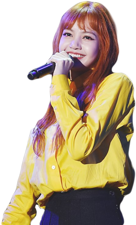 Kpop Star Performance Yellow Blouse PNG image