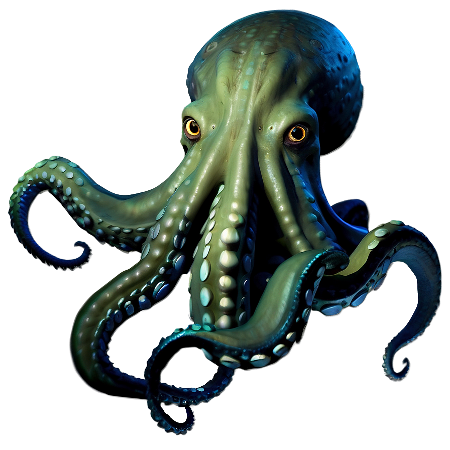 Kraken In Night Sea Png Lwf PNG image