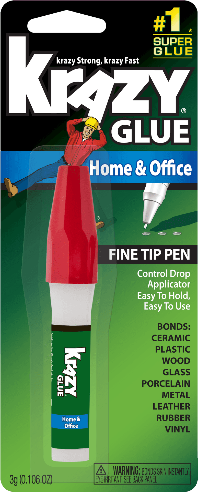 Krazy Glue Fine Tip Pen Packaging PNG image