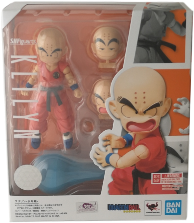 Krillin Action Figure Packaging Dragon Ball PNG image