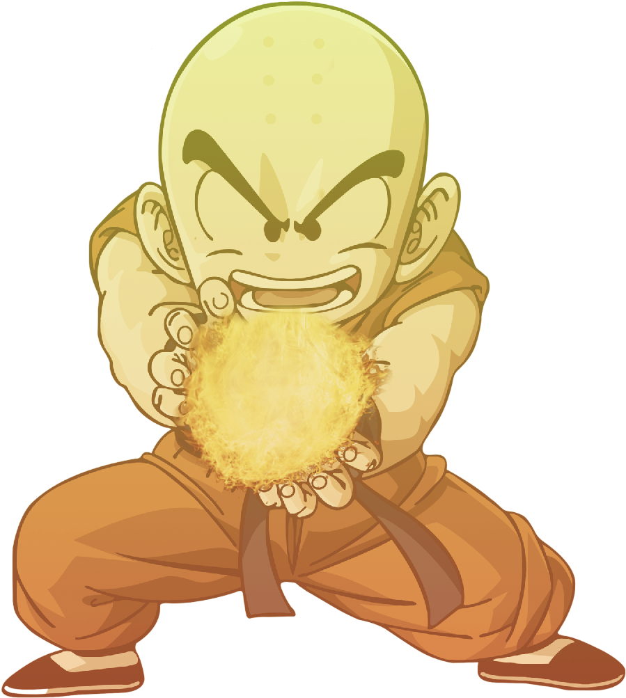 Krillin Charging Energy Attack PNG image