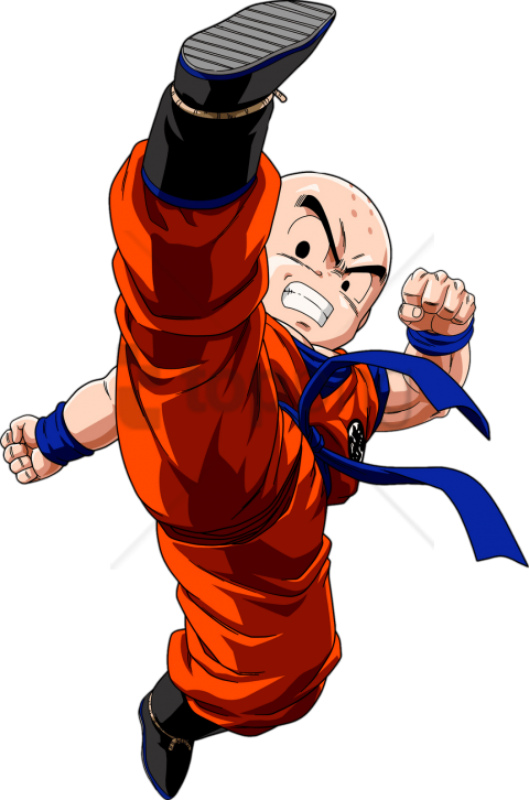 Krillin In Action Pose.png PNG image