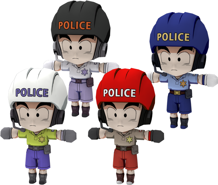 Krillin_ Police_ Uniforms_ Animated PNG image