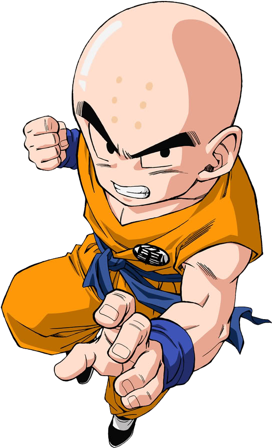 Krillin Readyfor Action PNG image