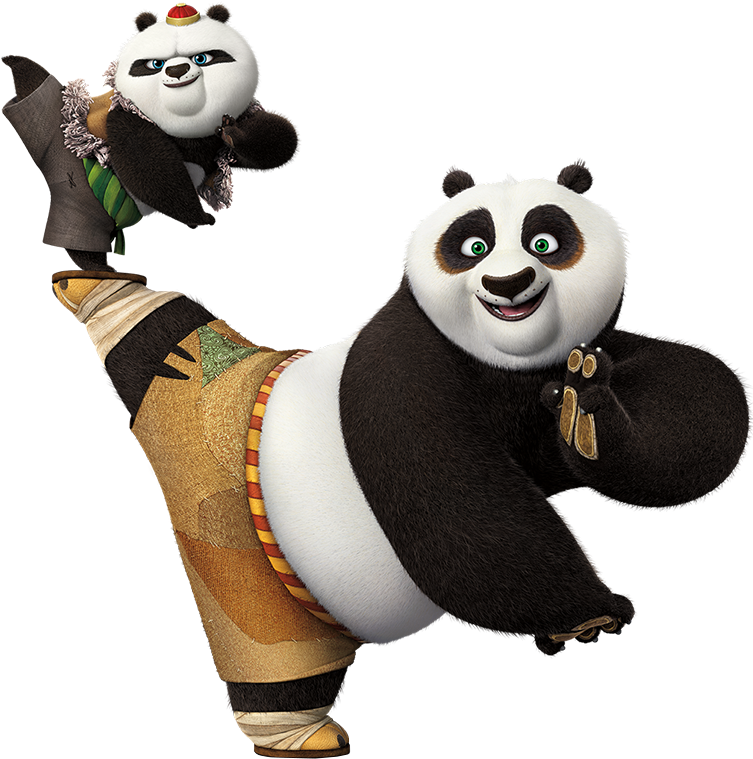 Kung Fu Panda Duo Pose PNG image