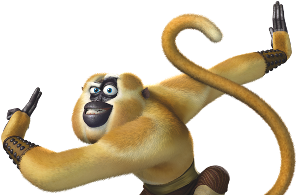 Kung Fu Panda Monkey Character Pose PNG image