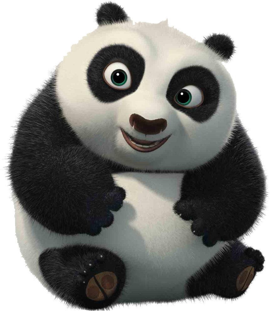 Kung Fu Panda Smiling Portrait PNG image