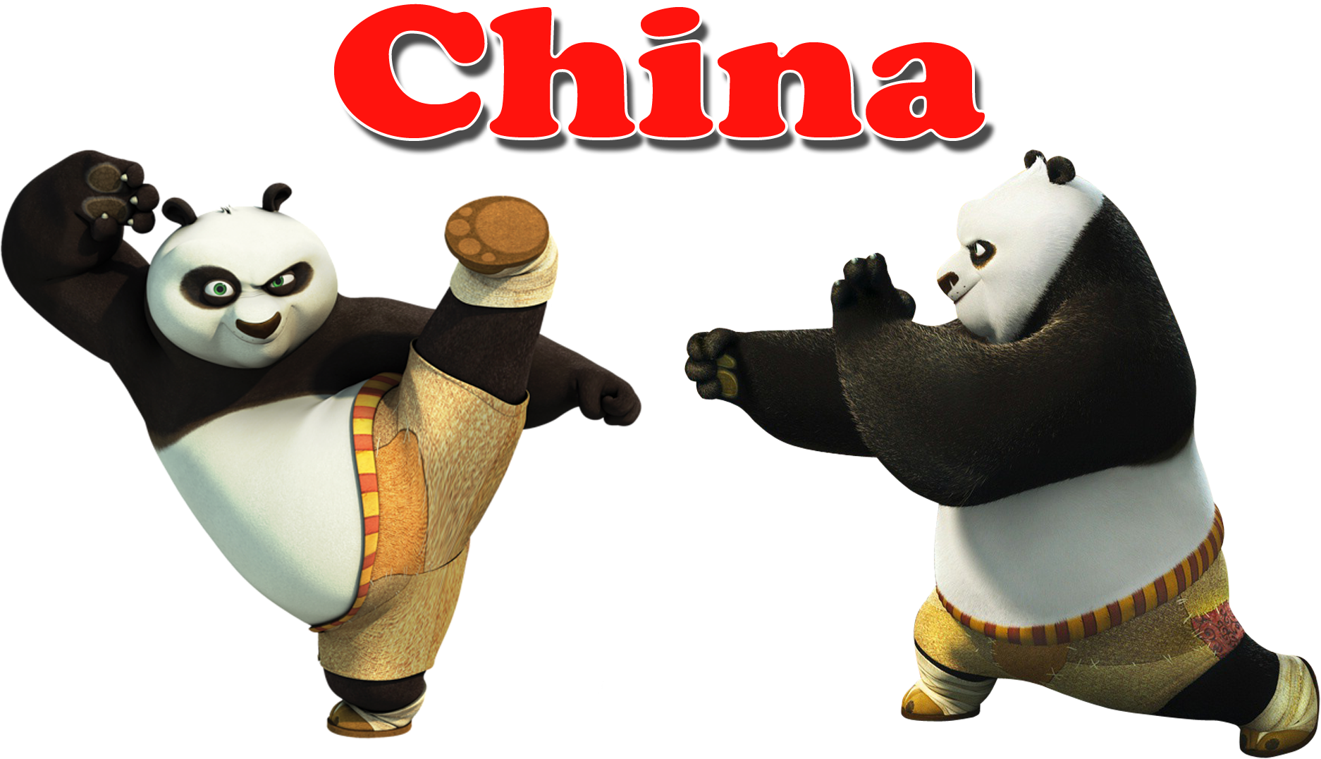 Kung Fu Pandas China Backdrop PNG image