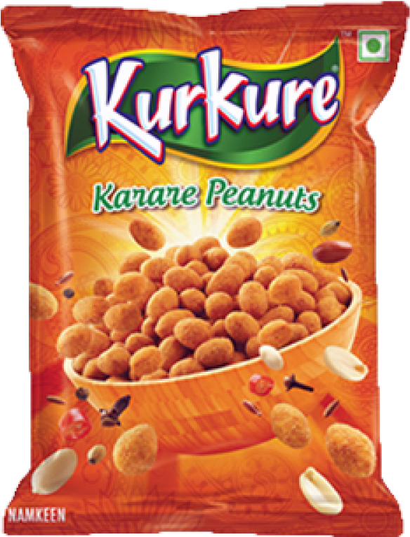 Kurkure Karare Peanuts Packaging PNG image