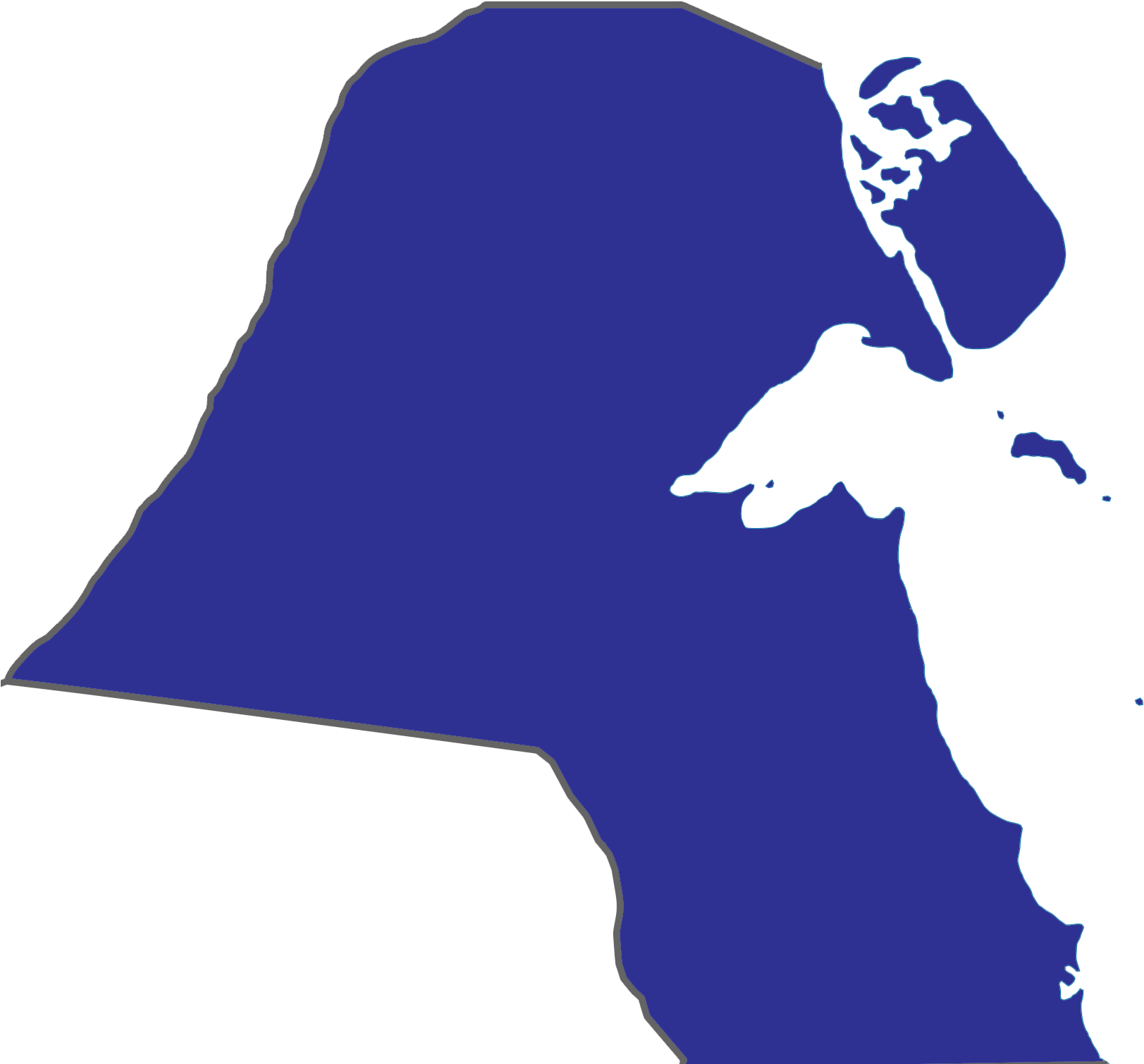 Kuwait Map Outline PNG image